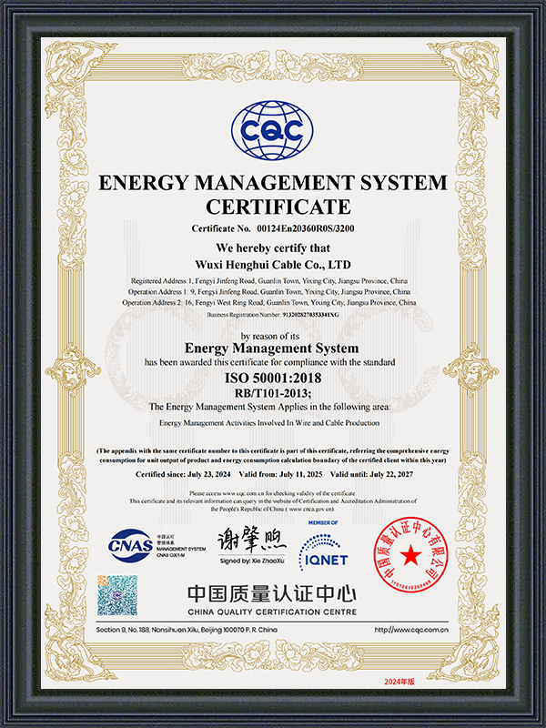 Energy Management System Certificate