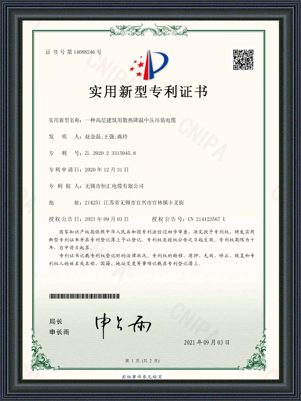 Utility Model Patent Certificate 2 31.9.3